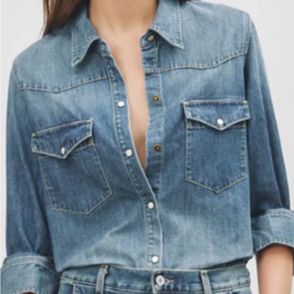 “Nili Lotan for Target” denim shirt; size XXS; NWOT - Picture 5 of 8